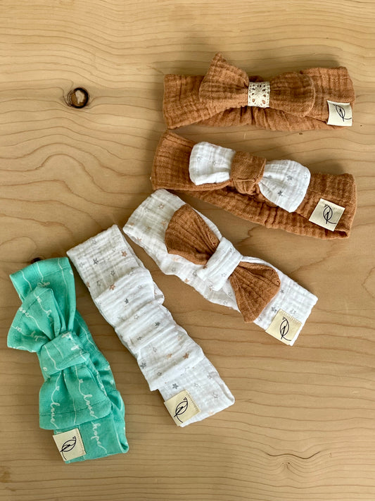 Stirnbänder aus Musselin-Stoff Grösse 1